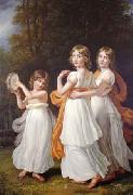 Joseph Karl Stieler Portrait of the youngest daughters of Maximilian I of Bavaria oil painting artist